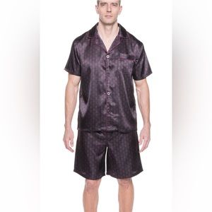 Men’s Twin Boat By Noble Mount Satin Pajama Short Set